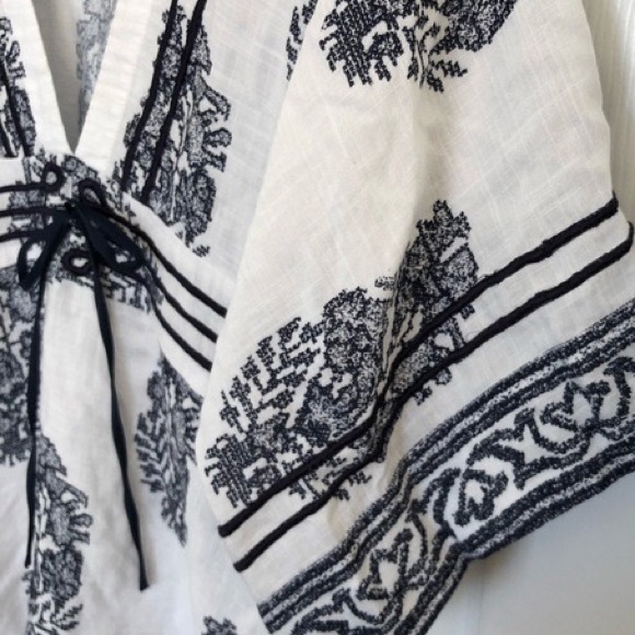 NWT Anthropologie Kaftan Kimono Embroidered Boho Top - Picture 8 of 8